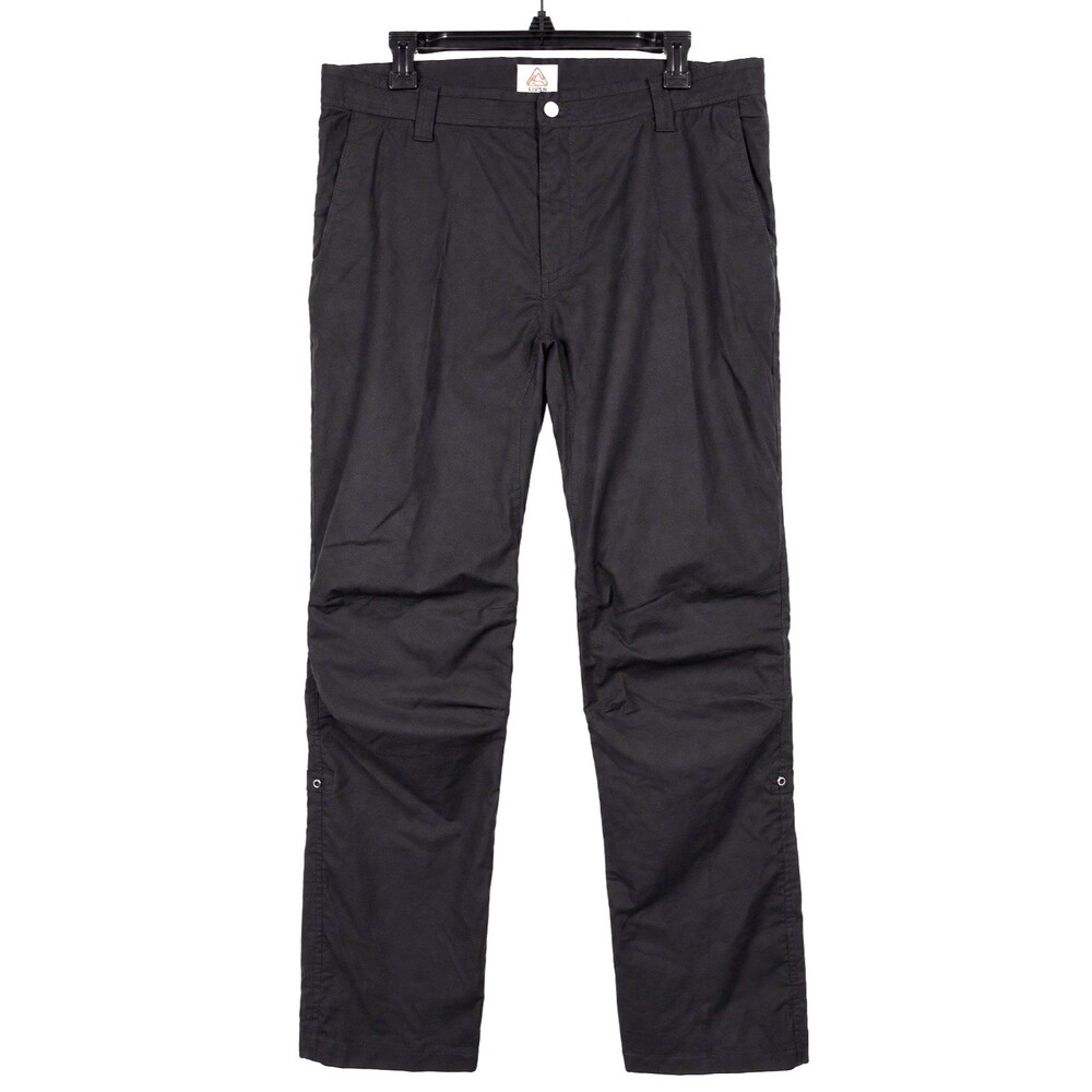 LIVSN Flex Canvas Pants Men’s 36x32 Black Organic Cotton Hiking Travel Stretch